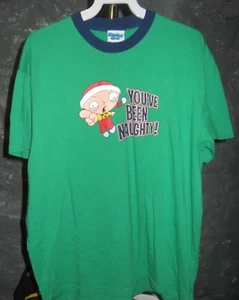 Stewie Family Guy Classic Green Christmas You've Been Naughty Medium Nightshirt - Picture 1 of 3