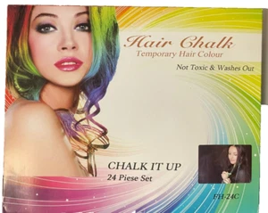 Temporary Hair Chalk 24 Colors, Washable Hair Colors Not toxic & Washes out - Picture 1 of 2
