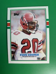 1989 Topps Evan Cooper RC #129T Atlanta Falcons - Foto 1 di 2