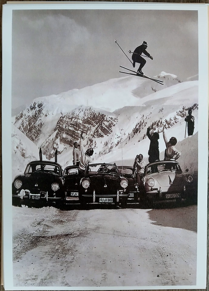 PORSCHE - SPORT D'HIVER -  AFFICHE POSTER - Photo 1/1