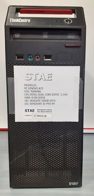 PC LENOVO THINKCENTRE A70 INTEL DUAL CORE E5700 8GB 300GB SATA 7099-H8G - Immagine 1 di 4