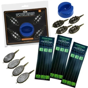 INLINE METHOD FEEDER AND MOULD SET FOR CARP FISHING + 18 HAIR RIGS  - Picture 1 of 6