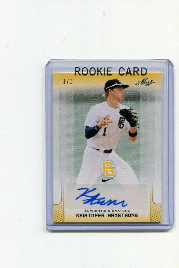 2017 Leaf Perfect Game Autographs Yellow Kristofer Armstrong Auto 1/1 - Image 1 of 1