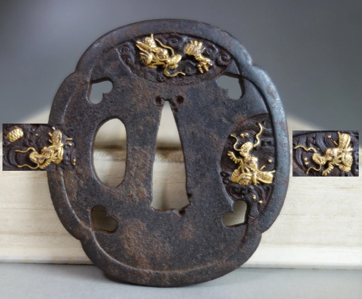 古董日本刀镡| eBay