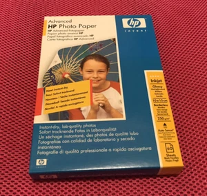 Genuine HP Advanced photo paper inkjet printer: 4 x 6" (10x15 cm) - 60 sheets - Zdjęcie 1 z 5