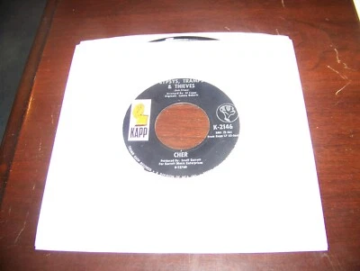 Cher Gypsys Tramps & Thieves / He'll Never Know 45 1971 Kapp Vinyl Record Mint C Foto 1 de 2
