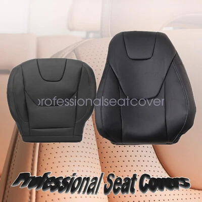 Compatível com Ford Fusion Titanium 2015 2016 2017 Driver Couro AC Capa de Assento Preta - Imagem 1 de 4