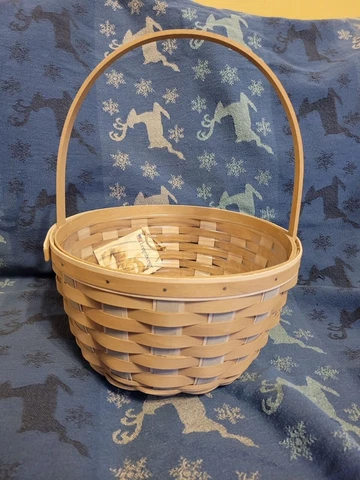 Longaberger Round Potluck Washed Linen Basket Cover