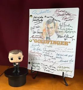 Goldfinger Script Signed- Autograph Reprints- Sean Connery- James Bond 007 - Picture 1 of 7