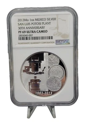 2013 Mexico Silver Planta San Luis 30th anniversary  pf 69 beautiful  - Image 1 of 2