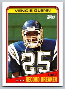 Vencie Glenn Topps 1988 2 San Diego Chargers   RB
