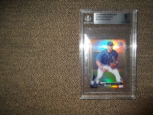 2017 BOWMAN CHROME MINI HUNTER DOZIER RC #63 ORANGE REFRACTOR /25 BGS 9 Nice! - Picture 1 of 2
