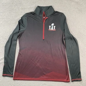 Majestic Super Bowl Shirt Extra Large schwarz rot 1/4 Zip MN 2018 Langarm Herren - Bild 1 von 13