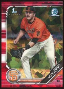 2019 Bowman Chrome Sapphire Red Refractor Logan Wyatt #BDC-29 Rookie RC /5