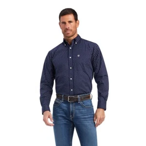 Ariat Niko Stretch Fitted Shirt Maritim Blau - Bild 1 von 4