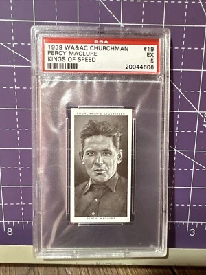 1939 Churchman's King of Speed #19 Percy Maclure graded PSA 5 - Image 1 of 2
