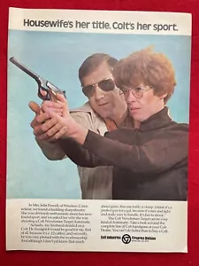 Vintage 1973 Colt Woodsman Target .22 Automatic Print Ad Julie Powell Housewife - Picture 1 of 7
