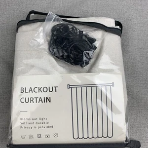 100% Blackout Curtains Faux Linen Clip Rings/Rod Pocket Drapes Bedroom 2 Panel - Picture 1 of 6