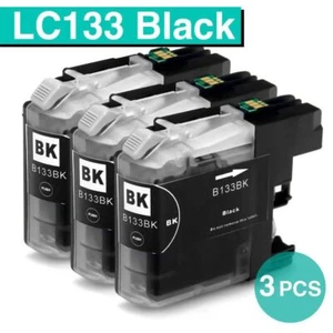 3 x Ink Cartridges LC133 19ml BK For Brother MFC-J6920DW MFC-J6520DW AUS SELLER - Picture 1 of 4