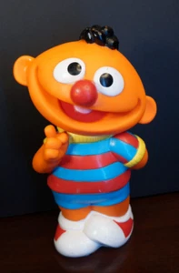 Jim Henson Muppets Ernie Bank niedliche Illco Figur 9,5"" hohe Sesamstraße (lesen) - Bild 1 von 18