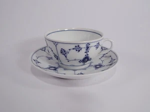 Royal Copenhagen Blue Fluted Plain Antique Tea Cup With Saucer - Picture 1 of 5
