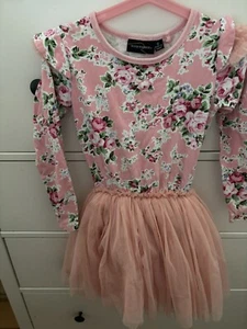 Rock Your Baby Kid Dress Size 6 Pink With Flowers - Picture 1 of 2