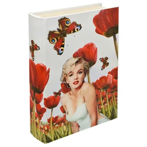 Marilyn Monroe Storage Book Box Magnetic Close Flowers Butterflies Gift Solution - Picture 1 of 6