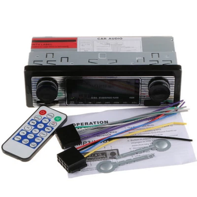 BCSMMCAR Vintage Car Radio Stereo Modern Bluetooth MP3 Player FM AUX SD Host With Remote