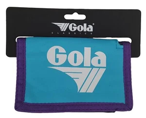 Gola Retro Nylon Wallet With Coin Pocket CUB 300 - Blue / Navy / Damson - Picture 1 of 3