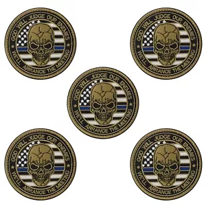5XShow Your Resolve w/the 'St. Parche mágico Michael Skull regalo para oficina de policía - Imagen 1 de 8