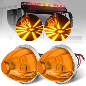 2X LED Watermelon Light Bulbs Amber Big Side Marker Lamp Turn Signal DRL Truck - Picture 1 of 13