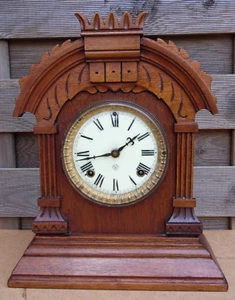 Antique ANSONIA Clock Company New York Mantle Clock 1882 Patent with Key Working - Picture 1 of 23