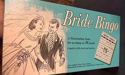 1957 Bride Bingo Vintage Board Game Leister Game Co. Complete Shower Wedding - Image 1 of 3