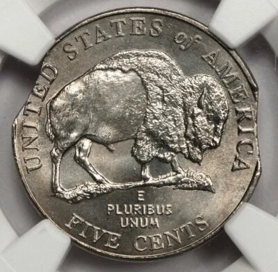 2005 NGC MS65 Double Curved Clips Bison Nickel Mint Error Great Eye Appeal - Image 1 of 4