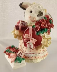 Figura de vaca Mary's Moo Moos I'm Just a Cow Who Can't Say No 1996 febrero - Imagen 1 de 6