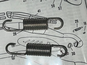 AERMACCHI HARLEY 65236-72P NEW pair of EXHAUST SPRINGS 1972 RAPIDO MLS - Picture 1 of 1