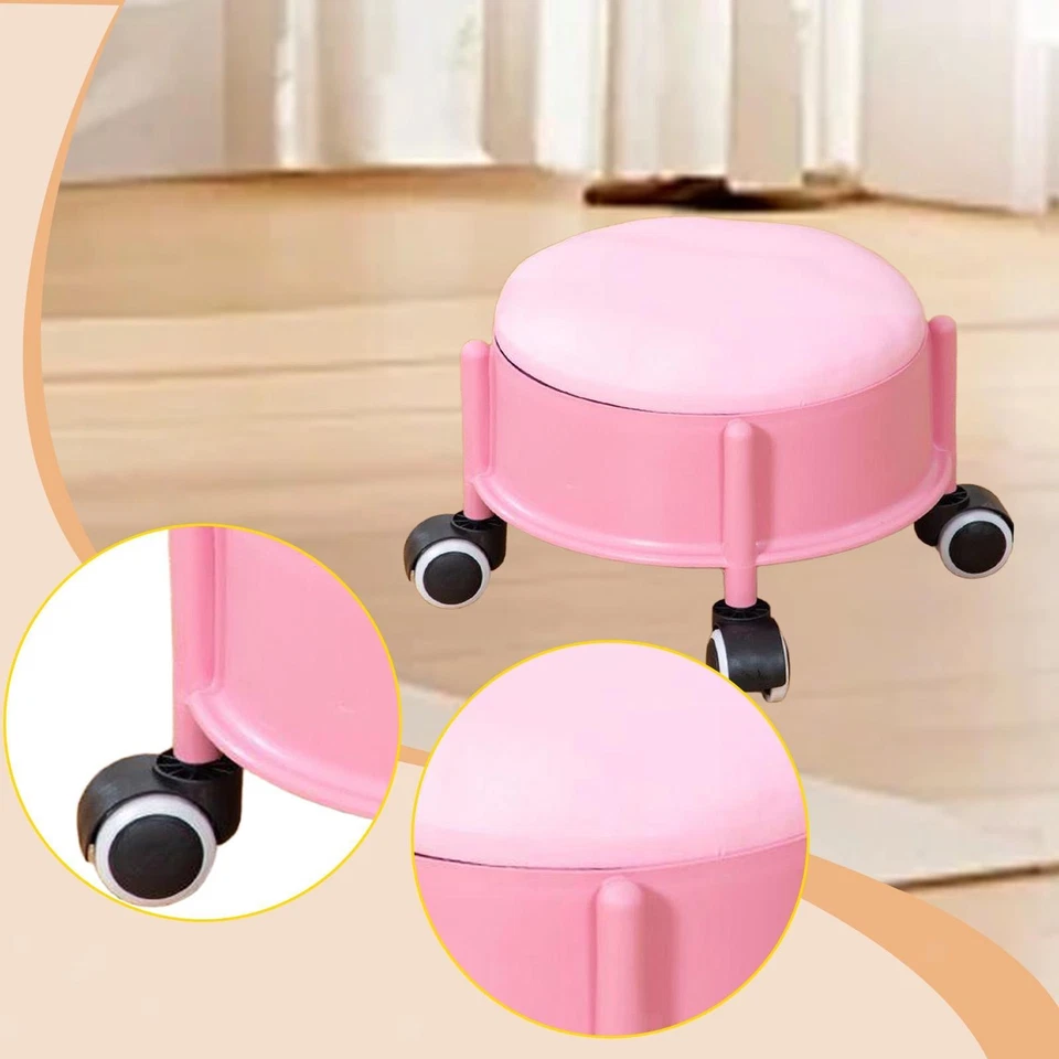 360° Rotating Low Roller Seat Stool Universal Swivel Casters Comfortable Modern - Image 1 of 1