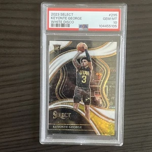 2023-24 Select Keyonte George White Disco Prizm /75 RC PSA 10, Crack In Case - Picture 1 of 3