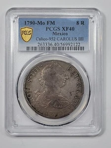 1790 Mo Mexico Silver 8 Reales PCGS XF40 Carolus IV with III Bust Nice *K593 - Picture 1 of 6
