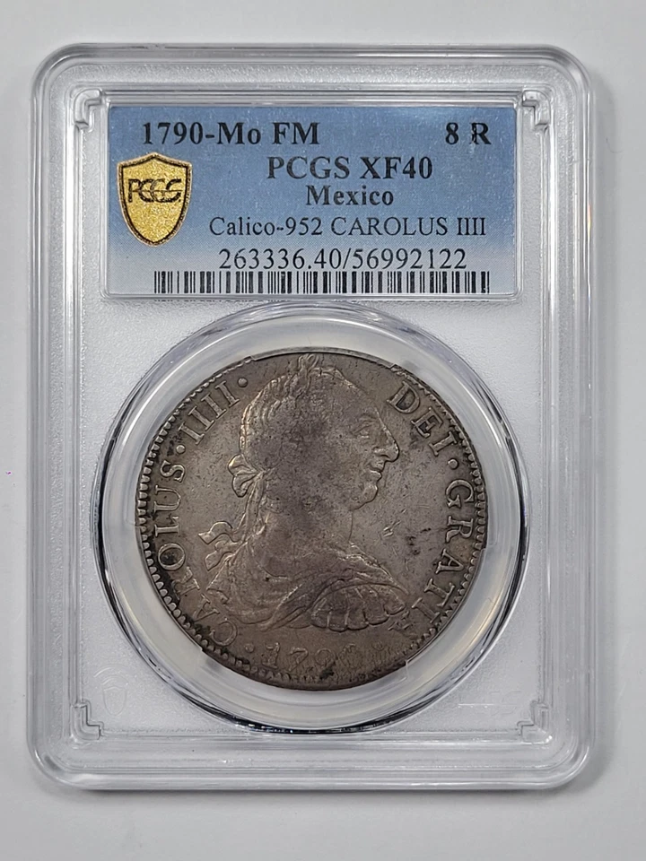 1790 Mo Mexico Silver 8 Reales PCGS XF40 Carolus IV with III Bust Nice *K593 - Image 1 of 4