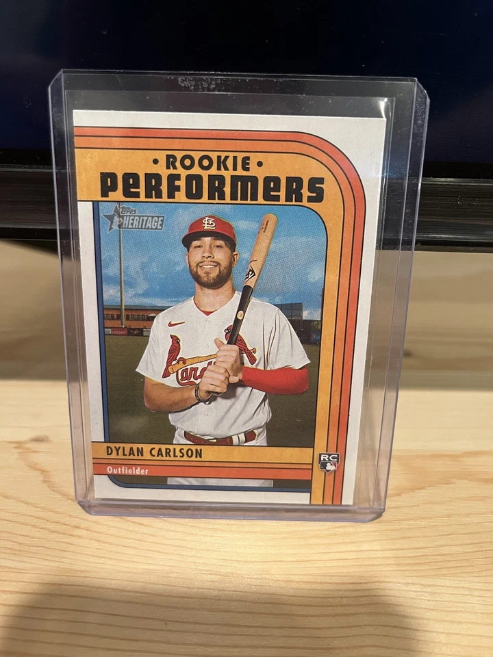 2021 Topps Heritage Dylan Carlson Rookie Performers - Image 1 of 2