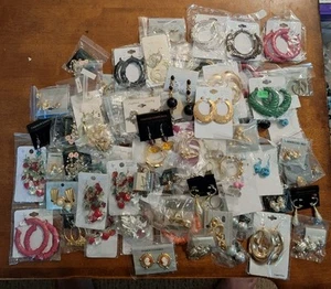 Junk Drawer Jewelry Earring Lot Estate Sale Find - Picture 1 of 8