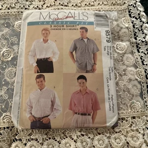 McCall's 9579 Gr. XL 42-44 Misses Herren Unisex Hemd Schnittmuster ungeschnitten FF - Bild 1 von 4