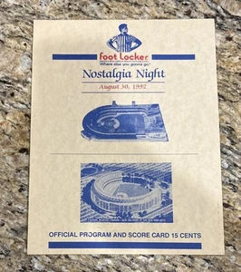 Tarjeta de Mando del Programa Nocturno de Nostalgia de los NY METS de Colección vs. Rojos-30/8/92-SHEA-EX+ BONITA - Imagen 1 de 6