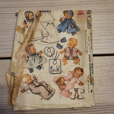 Vintage McCalls 6214 Infants Fifteen-Piece Layette Sewing Pattern 1961 USED CUT - Image 1 of 4