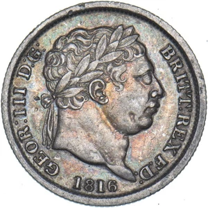 1816 Schilling - George III British Silver Coin - Nice - Bild 1 von 2