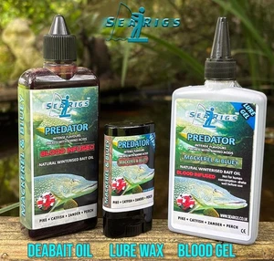 SEARIGS™ Predator Bait Bundle Blood Gel, Bait Oil & Lure Wax For Pike Fishing - Picture 1 of 1