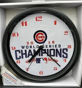 CHICAGO CUBS 2016 WORLD SERIES CHAMPS - 8.78" WALL CLOCK - Picture 1 of 1