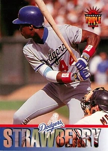 1994 LA Dodgers Baseball Donruss Card - Darryl Strawberry - Picture 1 of 3