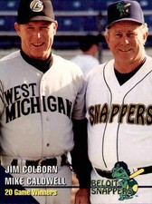 1995 Beloit Snappers Team Issue #30 Mike Caldwell Jim Colborn 20 Game Winners 